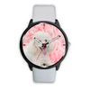 Poodle On Pink Print Wrist Watch