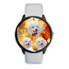 Cute Poodle Dog Print Wrist Watch