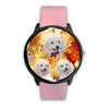 Cute Poodle Dog Print Wrist Watch