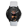 Rottweiler Dog Black Print Wrist Watch