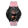 Rottweiler Dog Black Print Wrist Watch