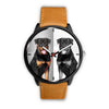 Rottweiler Dog B&W Print Wrist Watch