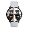 Rottweiler Dog B&W Print Wrist Watch