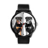 Rottweiler Dog B&W Print Wrist Watch