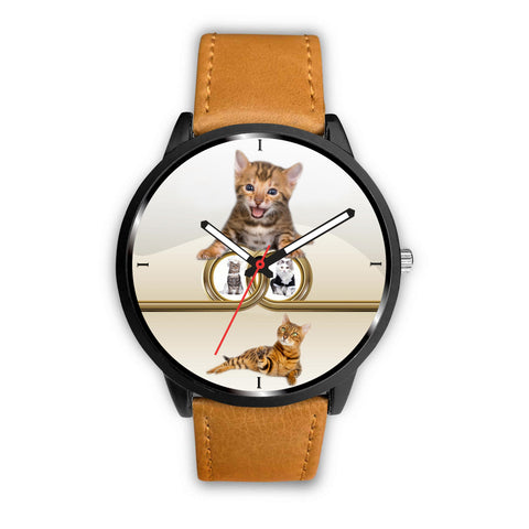 Cute Bengal cat Print Wrist Watch