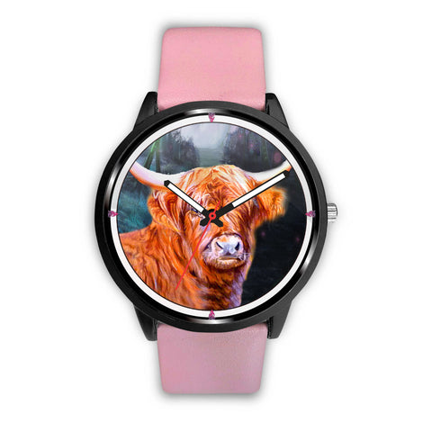 Highland Cattle Art Print Wrist watch