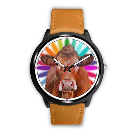 Limousin Cattle Art Print Wrist Watch