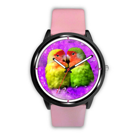 Peach Faced Lovebird Print Wrist watch