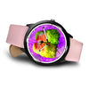 Peach Faced Lovebird Print Wrist watch