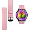 Peach Faced Lovebird Print Wrist watch