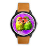 Peach Faced Lovebird Print Wrist watch