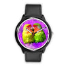 Peach Faced Lovebird Print Wrist watch