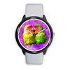 Peach Faced Lovebird Print Wrist watch