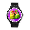 Peach Faced Lovebird Print Wrist watch