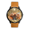 Boxer Dog Golden Print Wrist Watch