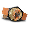 Boxer Dog Golden Print Wrist Watch