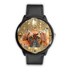 Boxer Dog Golden Print Wrist Watch