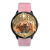 Boxer Dog Golden Print Wrist Watch