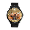 Boxer Dog Golden Print Wrist Watch