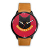 Bombay cat Print On Red Wrist Watch