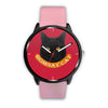 Bombay cat Print On Red Wrist Watch