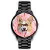 Pembroke Welsh Corgi On Pink Print Wrist Watch