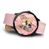 Pembroke Welsh Corgi On Pink Print Wrist Watch