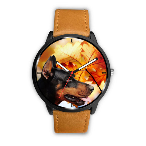 Cute Dobermann Dog Print Wrist Watch