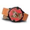 Yorkshire Terrier (Yorkie) Print On Red Wrist Watch