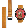 Yorkshire Terrier (Yorkie) Print On Red Wrist Watch