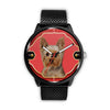 Yorkshire Terrier (Yorkie) Print On Red Wrist Watch