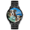 Cute Australian Shepherd Dog Print Wrist Watch