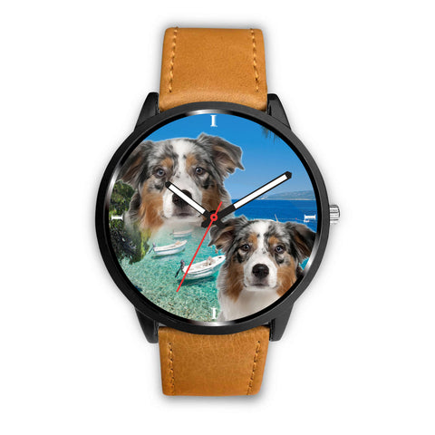 Cute Australian Shepherd Dog Print Wrist Watch