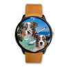 Cute Australian Shepherd Dog Print Wrist Watch