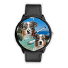 Cute Australian Shepherd Dog Print Wrist Watch