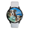 Cute Australian Shepherd Dog Print Wrist Watch