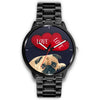 Pug Dog with Love Print Wrist Watch