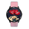 Pug Dog with Love Print Wrist Watch