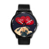 Pug Dog with Love Print Wrist Watch