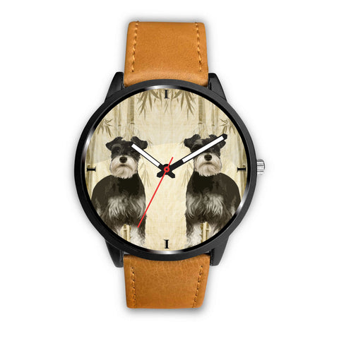 Miniature Schnauzer Print Wrist Watch