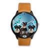 Miniature Schnauzer Dog Print Wrist Watch