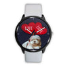 Shih Tzu with Love Print Wrist Watch