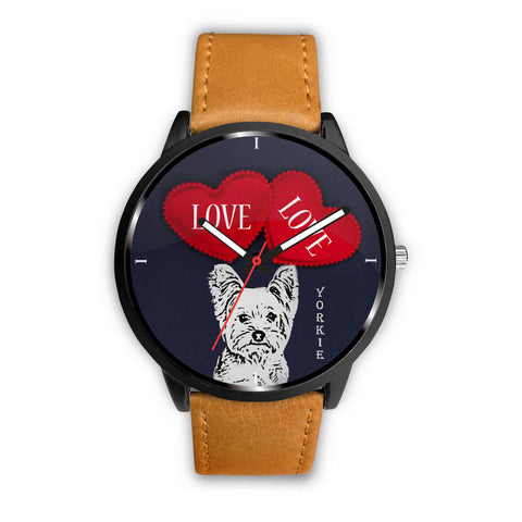 Yorkie with Love Print Wrist Watch