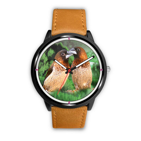 Society Finch (Bengalese Finch) Bird Print Wrist Watch