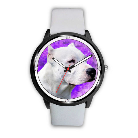 Dogo Argentino Dog Print Wrist Watch