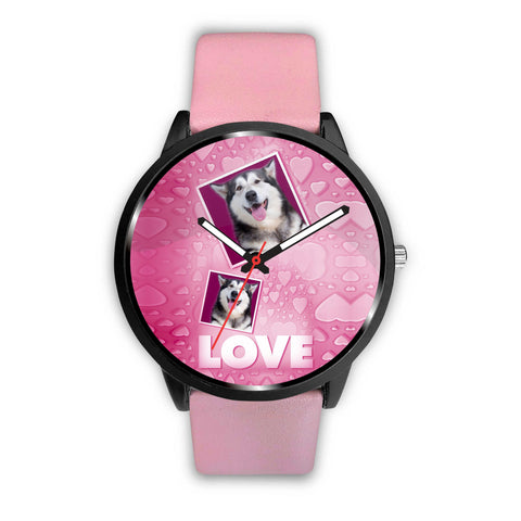 Siberian Husky Love Print Wrist Watch