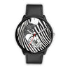 Black & White Snake Print Wrist Watch