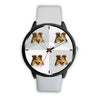 Cute Shetland Sheepdog Print Wrist Watch