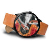 Red Snake Print Wrist Watch