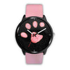 Pink Paw Print Wrist Watch